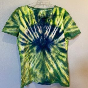 100% cotton, extra large T-shirt, tie dyed by Candy!